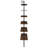 Itxel 31-Inch 6-Shelf Wall Bookshelf Walnut