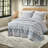 Aqua Cotton Quilt Bedding Sets, Full Queen Reversible Modern Home Comfort
