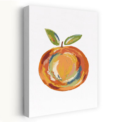 Fruit - Art mural abstrait coloré abstrait orange