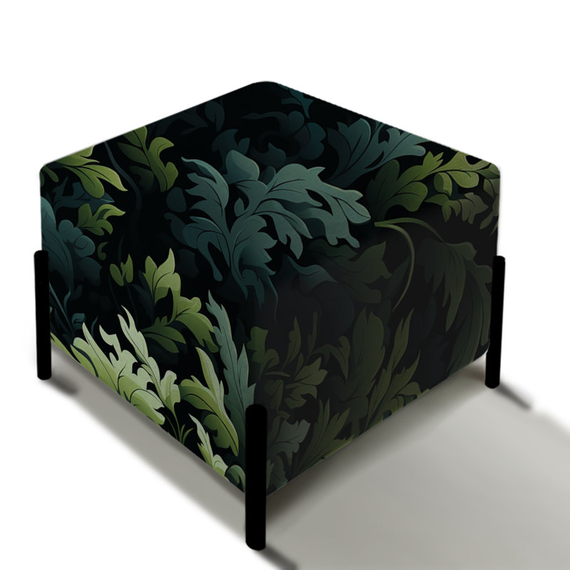 Enchanted Camo Illusion - Repose-pieds carré abstrait