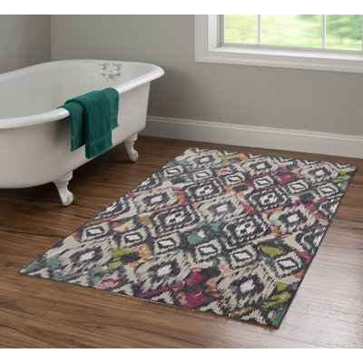 Tapis intérieur / extérieur ivoire / gris anthracite Kivett