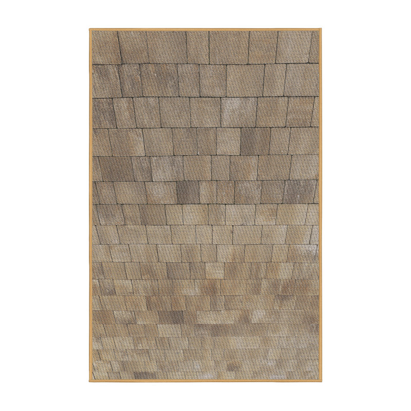 Tapis brun à motif géométrique, Rectangle 7 pi x 10 pi