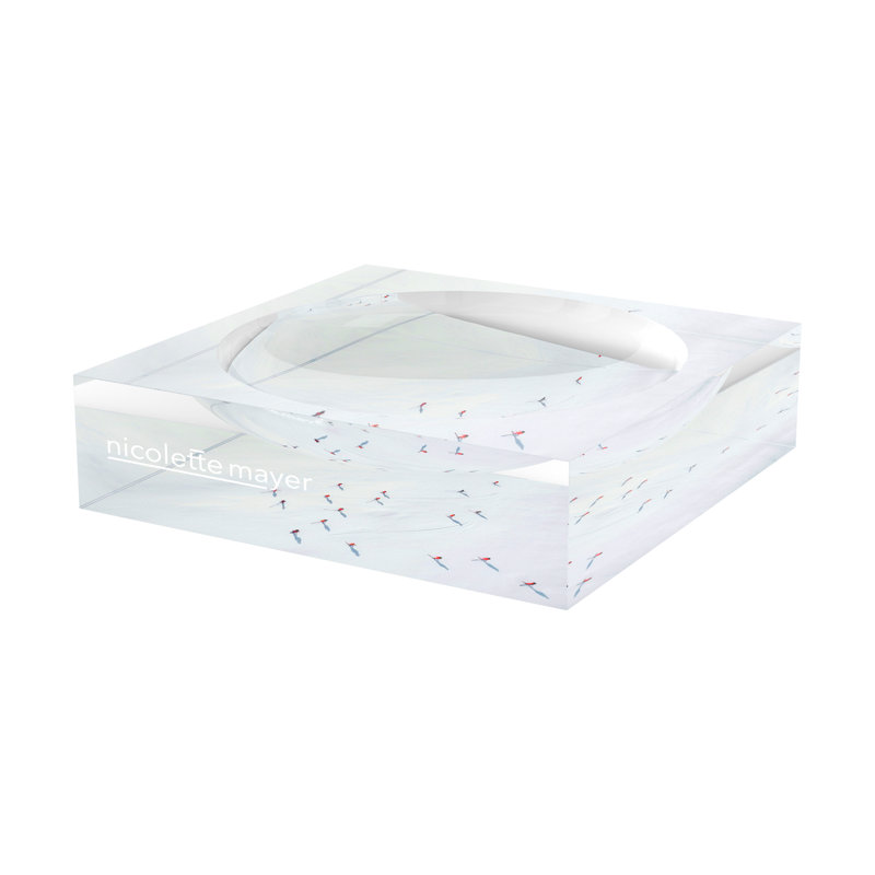 Aerial Group Acrylic Decorative Tray, 6"W x 6"D x 2"H