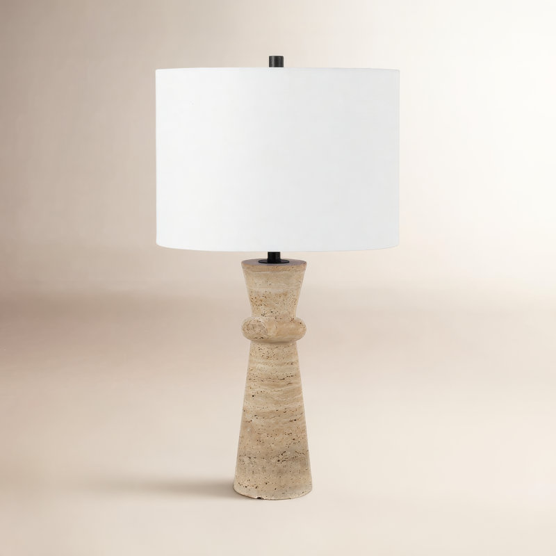 Holtby Stone Table Lamp, Ivory