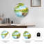 Paysage, bateau moderne, horloge murale décorative en verre, 23,6 po-1912969824