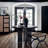 Black Round Solid Wood Dining table-1895571556