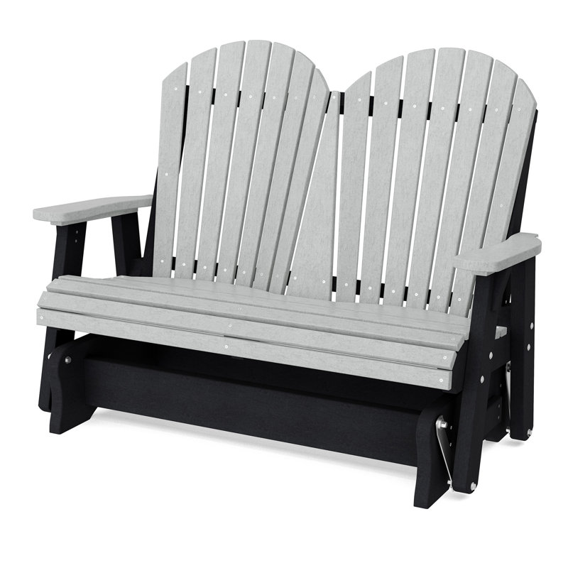 Fauteuil oscillant double Heritage, Gris clair / noir
