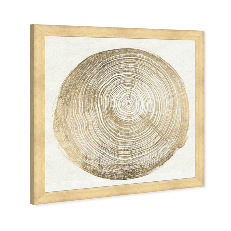 «Cuore Di Legno III», impression, H 16 po x l 16 po x P 2 po, Cadre doré