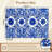 Peel and Stick Wallpaper 96" W x 69" H Modern Self Adhesive Wall Mural for Bedroom Blue White Portuguese Azulejo Tile Floral Geometric Ornaments-174028468