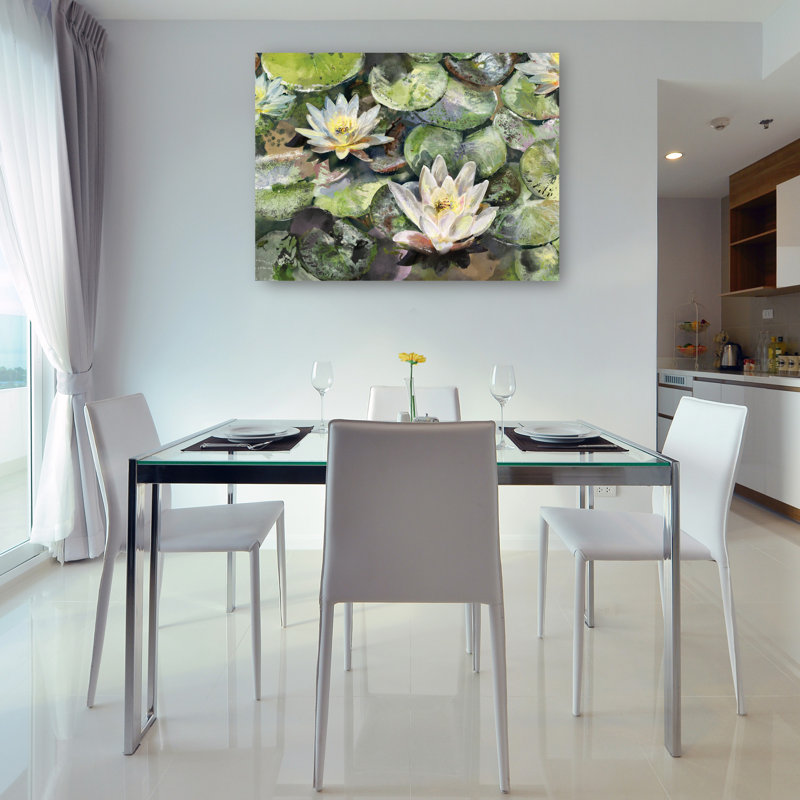 «Lotus Blossoms» par Studio Arts, reproduction d'art sur toile, L 14 po x H 11 po