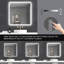 Miroir de maquillage à DEL 36 po x 36 po pour salle de bain - Brouillard mural, à intensité variable avec cuivre argenté changeant de couleur de 5 mm - Enthrallment