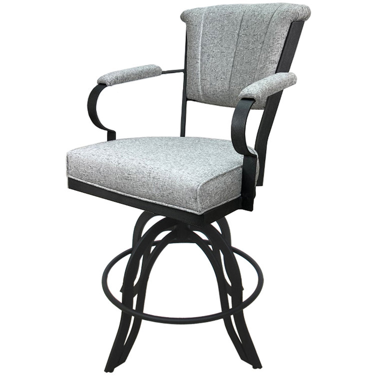 Racqual Swivel Metal Bar Stool 30" Seat