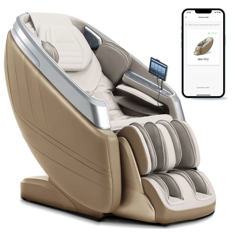 Fauteuil de massage 4D corps entier inclinable avec massage chauffant et extension de repose-pieds à balayage automatique
