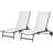 Outsunny Chaise Lounge Outdoor, 2 Piece Lounge Chair With Wheelsning Chair With 5 Adjustable Positions For Patio, Beach, Yard, Pool