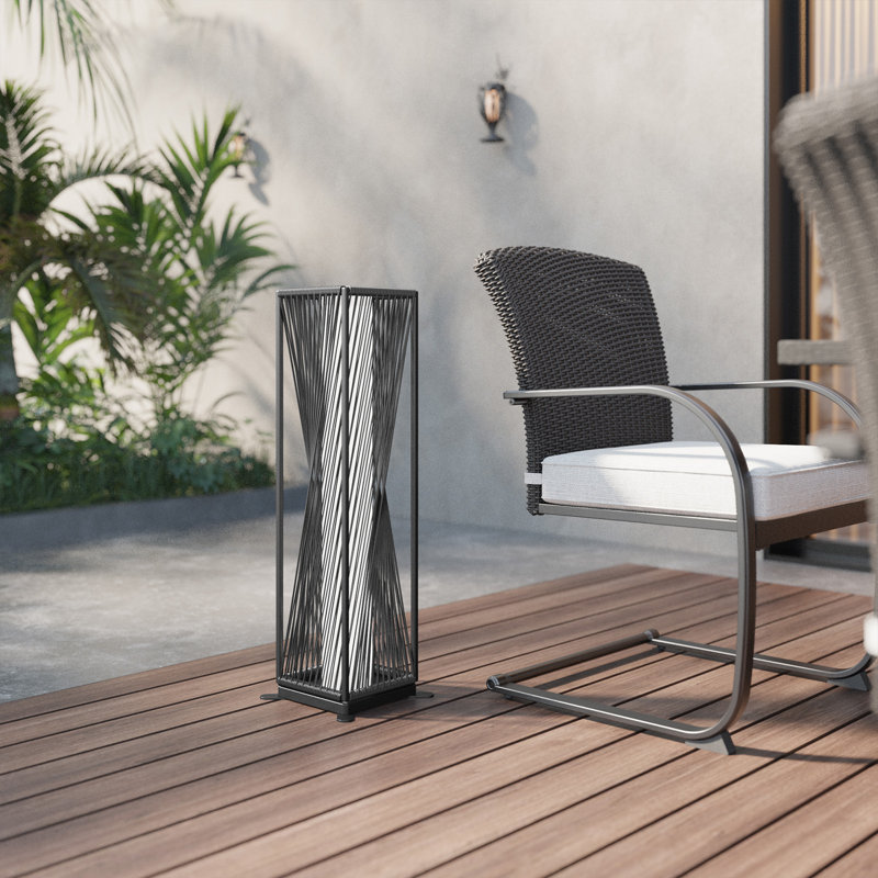 Lampe sur pied d'extérieur à DEL à énergie solaire intégrée 30 po Dazzle, Brun foncé