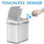 Poubelle multifonctionnelle en acier inoxydable à capteur de mouvement 2,5 gallons