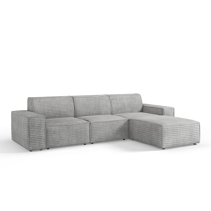 Matisen 5 Seater Corner Sofa , Right Hand Facing, Ash Grey