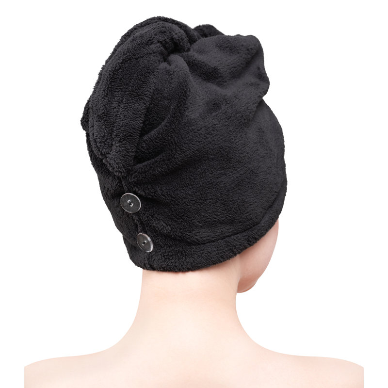 Serviettes pour cheveux Peacham, Noir