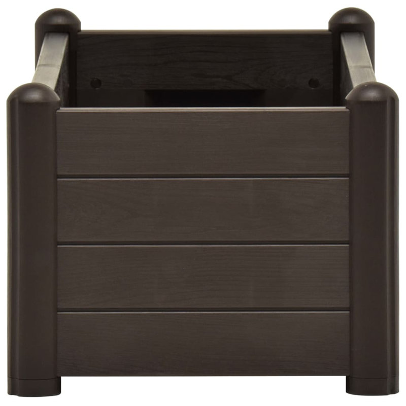 Planter Flower Box Raised Flower Bed Outdoor Planter for Patio Lawn, Mocha
