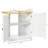 Modern White Bathroom Under Sink Locker, Double Doors And Adjustable Shelf For Wall Mount Efficient Storage Unit Space Drawer Unit, With