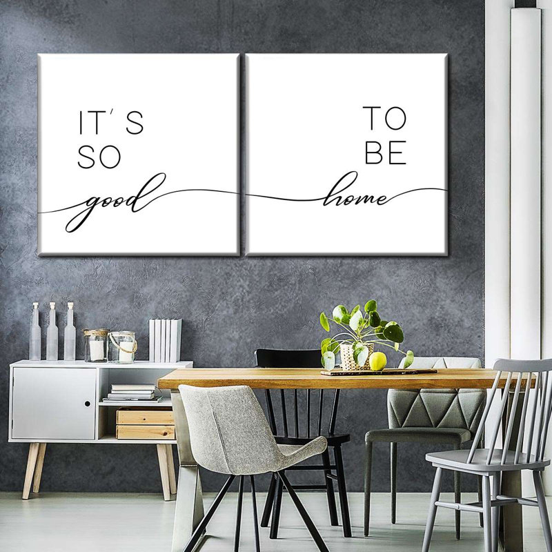 «So Good To Be Home Typographie II», reproduction sur toile, H 65 po x l 32 po x P 1,25 po