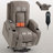 Upholstered Polyester Power Reclining Heated Massage Chair-762904039