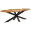 Table de salle à manger ronde en bois de manguier brut-727386383-727386380