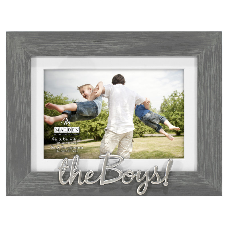 Gray Wood Embossed Picture Frame