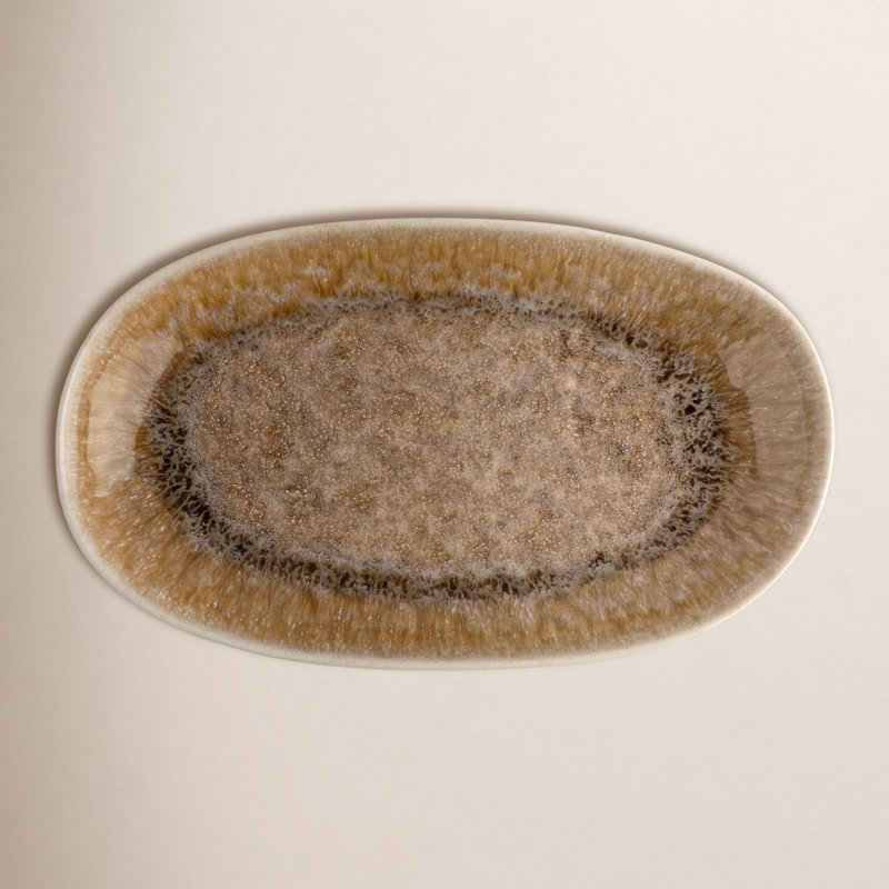 Point Lobos Stoneware Platter, 1" H x 7" W x 11.5" D