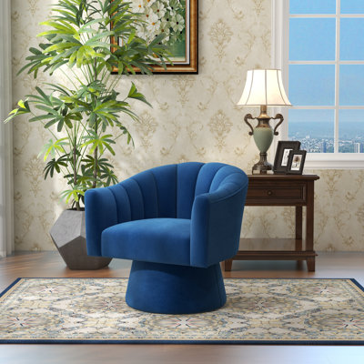 Fauteuil demi-tonneau pivotant de 25,2 po Iryanna