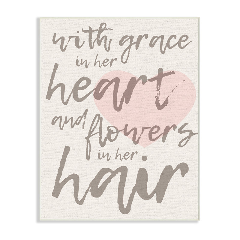 «Grace In Her Heart and Flowers in Her Hair», art sur toile, H 15 po x l 10 po, Plaque