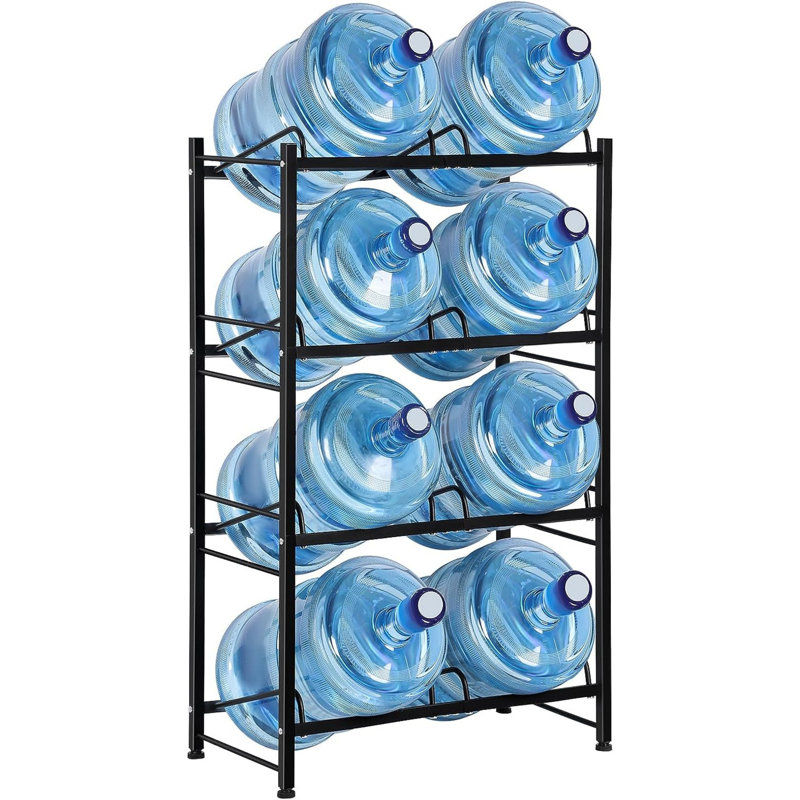 Cage à bouteilles en métal Rebrilliant Annabella, Noir