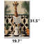 Nov Tapis de fantaisie girafe sur une toilette