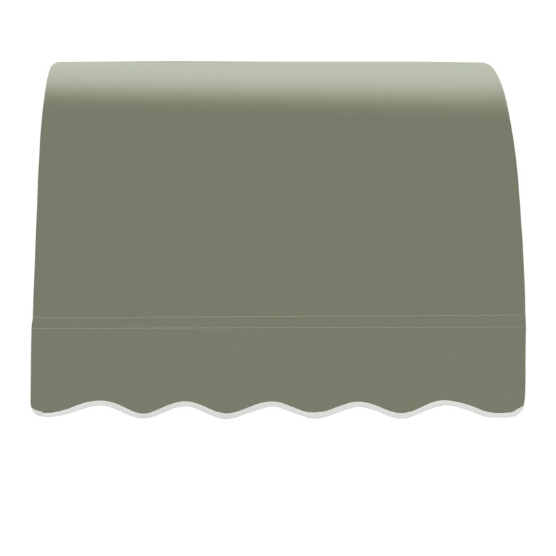 Awntech Savannah Acrylic Fabric Fixed Awning, 44" H x 52.5" W x 36" D, Sage