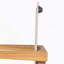 Chaise de salle à manger, ensemble de 2, structure en teck et textile beige