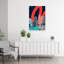 Urban Skyline Art, Montreal City Geometric Contemporary City Wall Art Print 1 Piece Wrapped Canvas Wall Art-1110206242