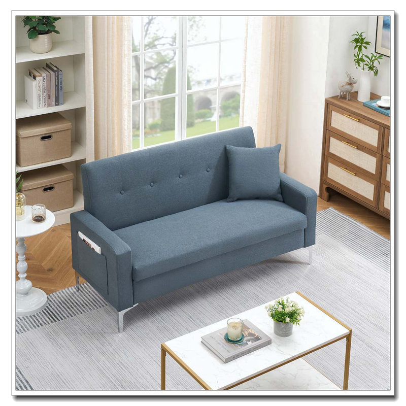 57-inch comfortable double sofa, Gray
