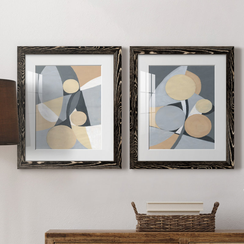 Millenium I - ensemble de 2 reproductions d'art, Blanc, H 24 po x l 36 po x P 1,5 po, H 31,5 po x l 47 po x P 1,5 po