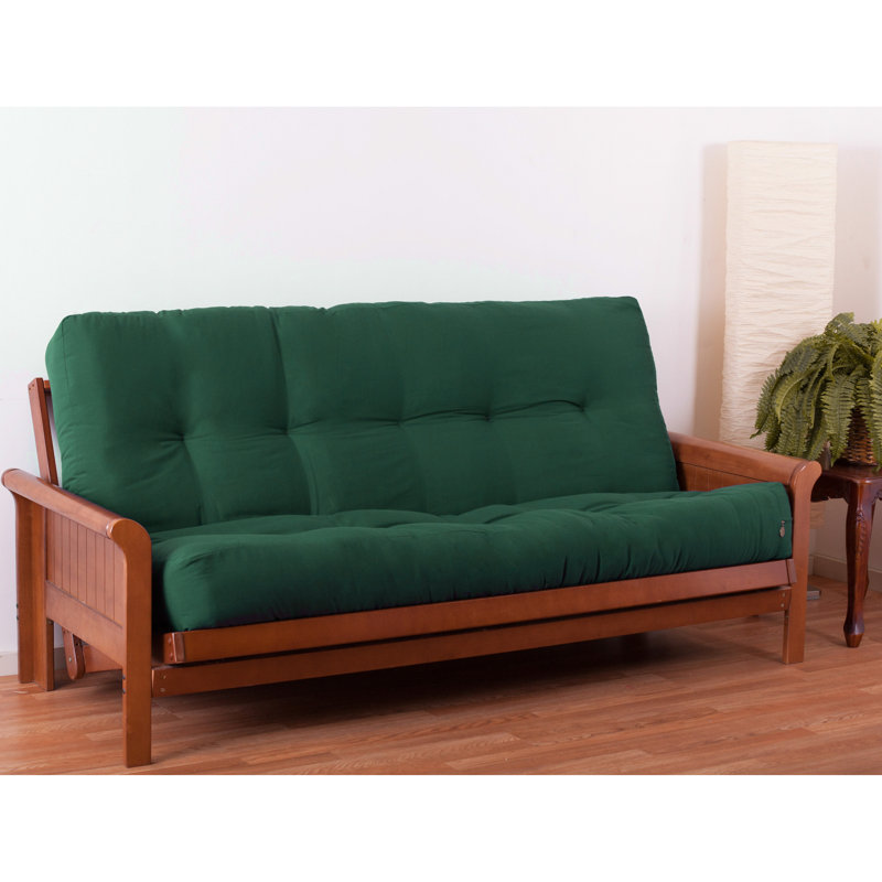 Matelas de futon en mousse à mémoire de forme Charneco Renewal, 6", Double, Vert forêt