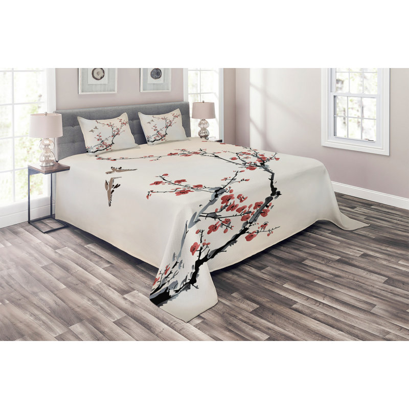 Polyester Coverlet, King Bedspread + 2 Shams