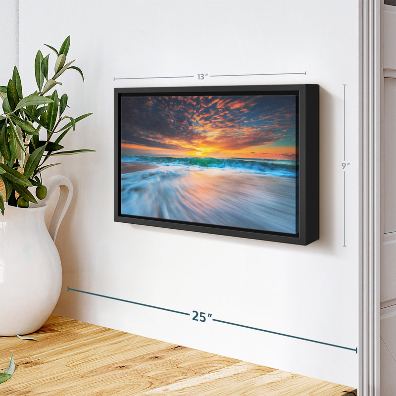 " Cloudscape Over Beach Canvas Print ", 9" H x 13" W