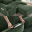 Canapé-lit modulaire en L vert chenille de luxe à 4 places sans assemblage requis-352994177-352994176