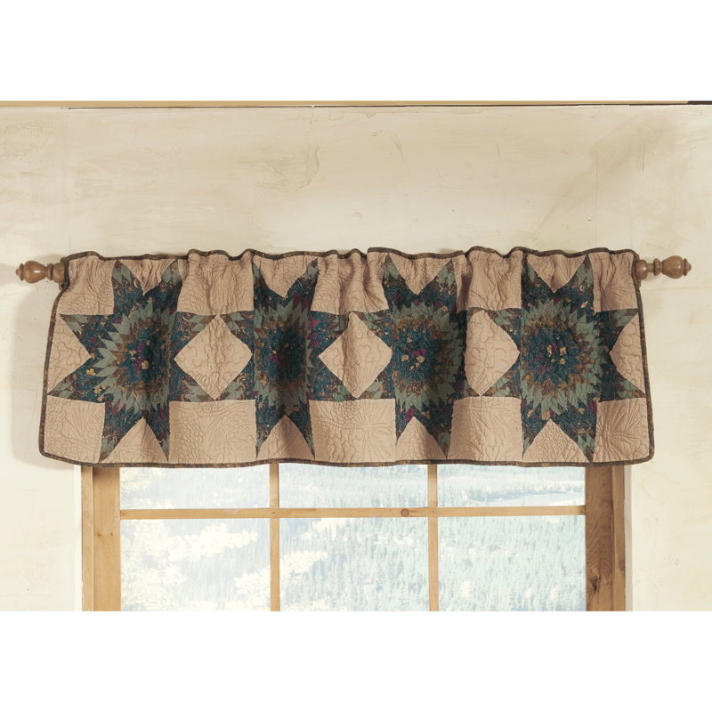 Forest Star Cotton Geometric Tailored Window Valance