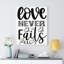 Love Never Fails - Wrapped Canvas Print-1254139301