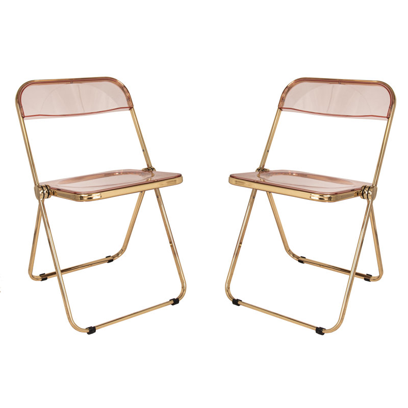 Chaise pliante Brayden Studio® Gillispie, Gold, Mandarine