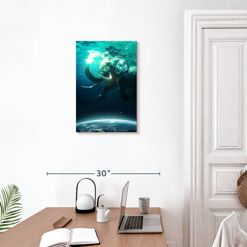 Brampt Elephant In Space, 24" H x 16" W