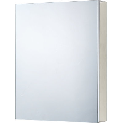 FINE FIXTURES Aluminum Recessed or Surface-Mount Medicine Cabinet with Dual-Sided Mirror and Ergonomic Grip