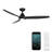 Skylark 3 - Blade Indoor/Outdoor Smart Ceiling Fan with Adjustable CCT 2700K-3000K-4000K-5000K LED Light Kit and Remote Control Included, Works With Alexa and iOS or Android App-528394847-528394840