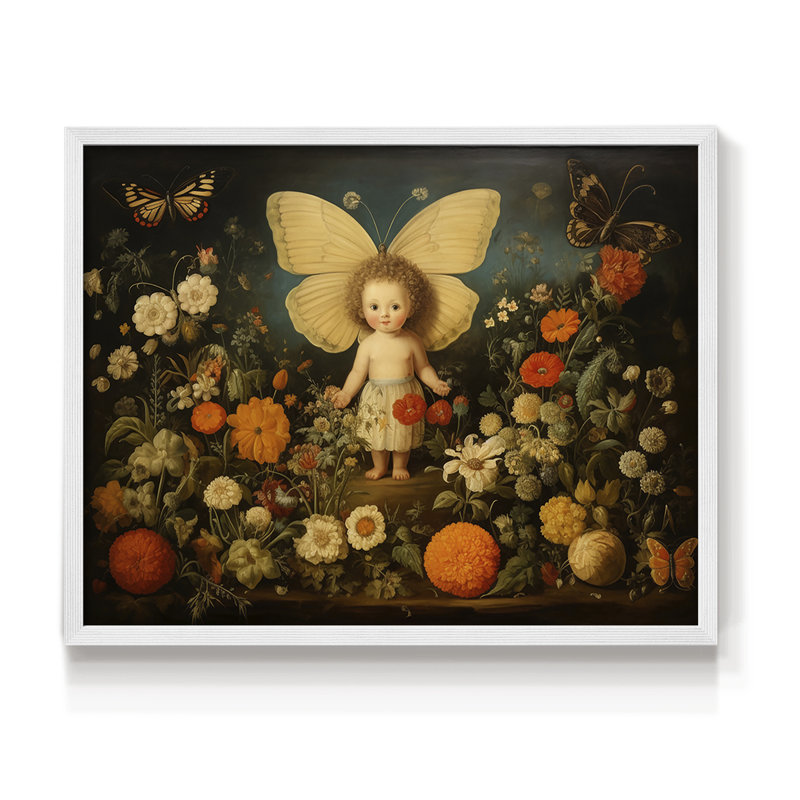 Angels From Above-LVII - Impression encadrée - Restickable, Cadre blanc, H 11 po x l 14 po