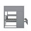 Lit mezzanine double avec tablettes, bureau et garde-robe-1119912139